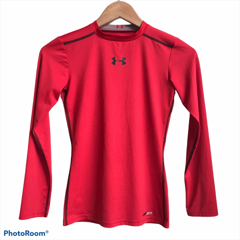 Under Armour Heat Gear Red Long Sleeve Top
